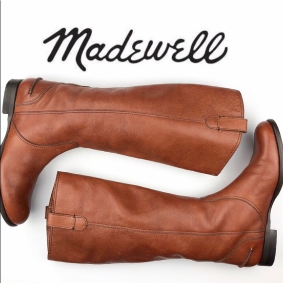 Madewell Shoes - Madewell Archive 1937 Cognac Leather riding Boots